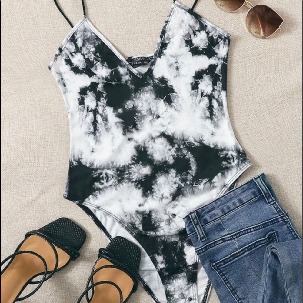 Plus size bodysuit tie dye 3x